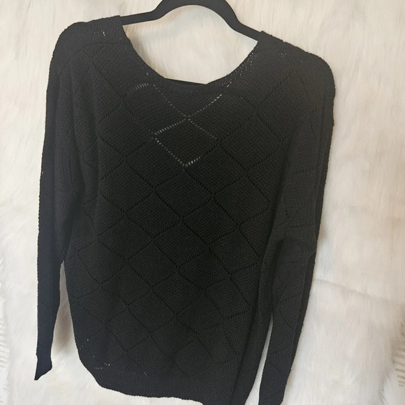 Shein Soft V-Neck Open Knit Sweater - Picture 4 of 6